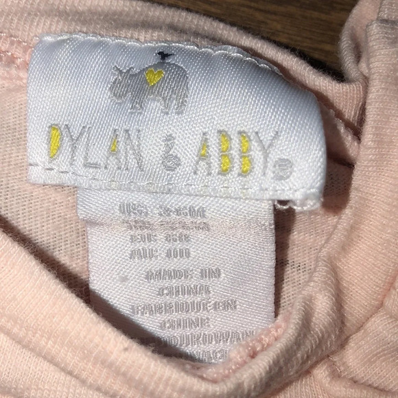 Dylan & Abby 3-6 month pink animal embroidered top - Picture 3 of 5